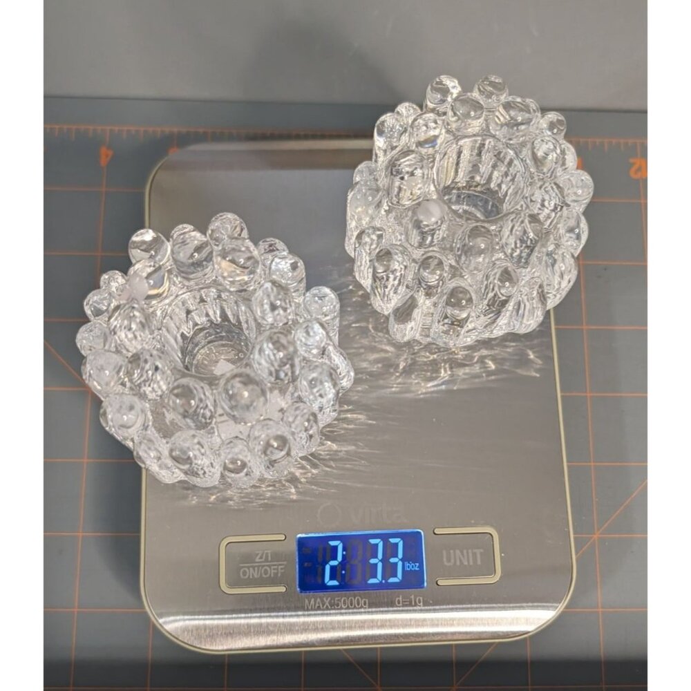Kosta Boda Goran Warff Crystal Votive Candle Holders Set of 2 - Picture 9 of 16